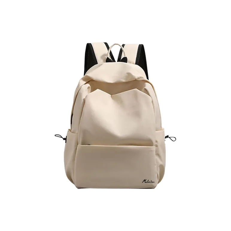 Mulinsen Nylon Backpack Regular Unisex Ecru/Black/Gray/Blue/Pink-0