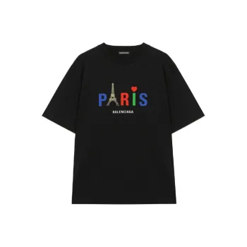 Balenciaga T Shirt Regular Fit Men's Black