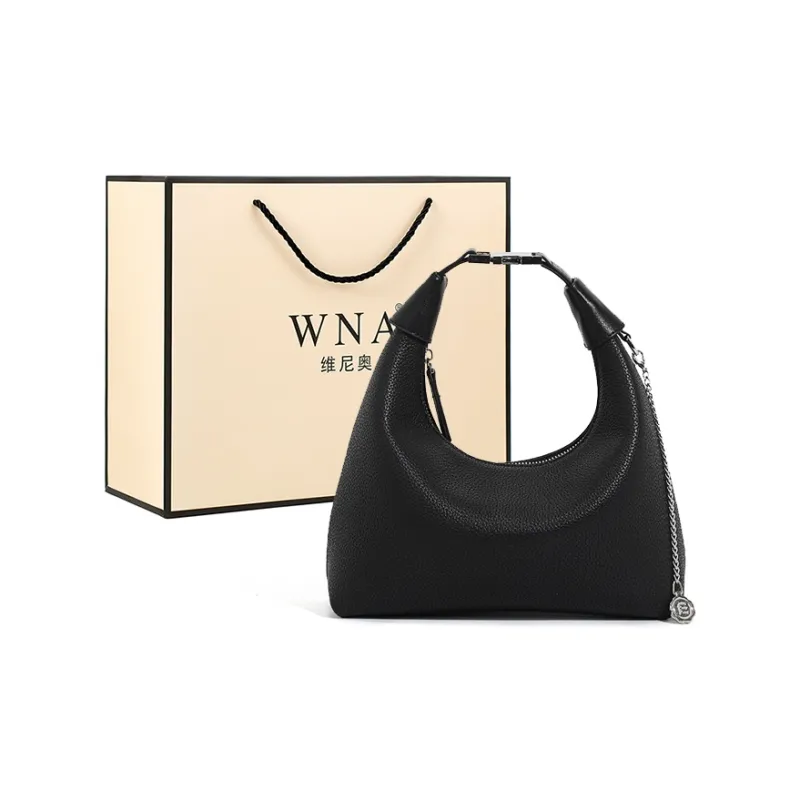 Vigno Synthetic Leather Shoulder Bag Crossbody Bag Women's Ecru/Pink/Elephant Gray/Black-7