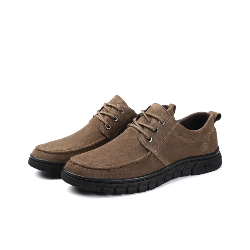 PLO CART Men's Casual Shoes Men Low Top Gray/Brown-8