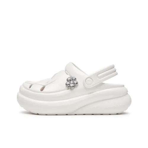 Champion Mushroom Clogs Women's Milk White/Silver White