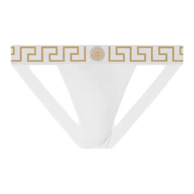 VERSACE Greca Border Stretched Jockstrap-0
