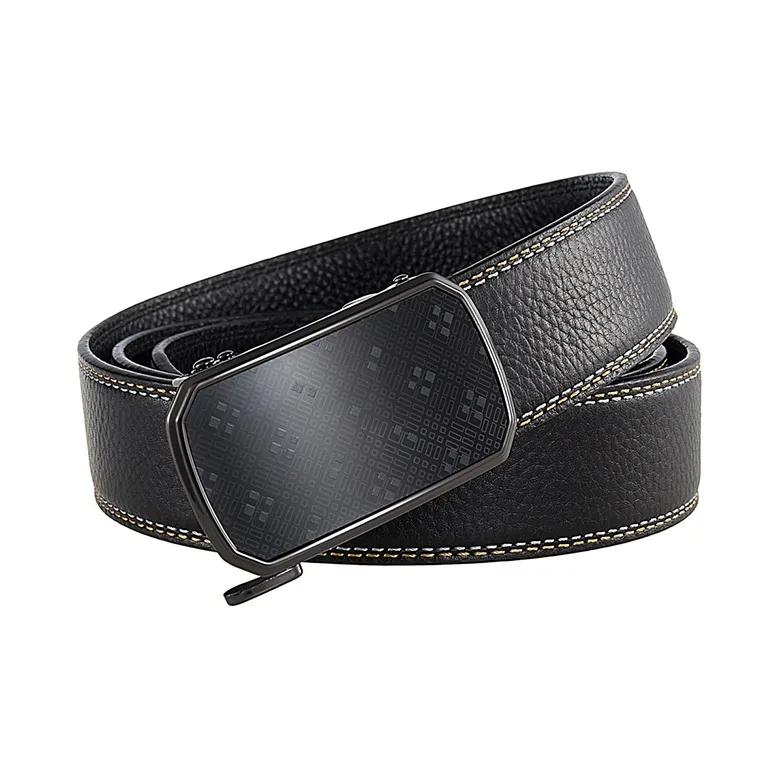 Yalu Top Grain Cow Leather Belts Men's Width 3.5CM-1