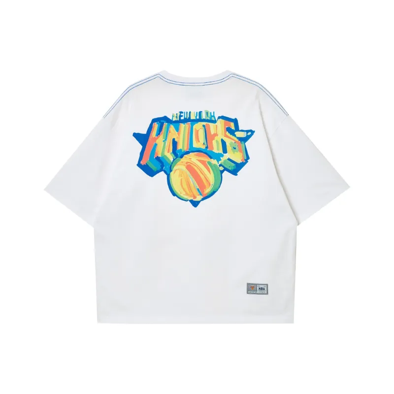 JACK JONES· x NBA T Shirt Men's A06 Raw White-1