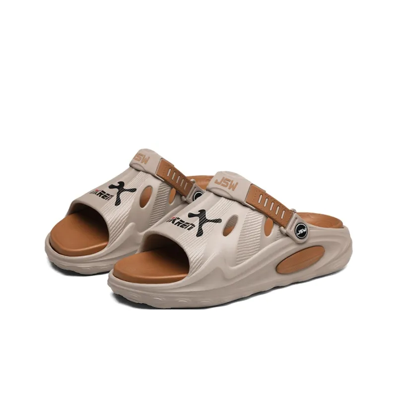 JEANSWEST New Trendy Brand Graffiti Chinese Innovation Style Beach Sandals Men's-7