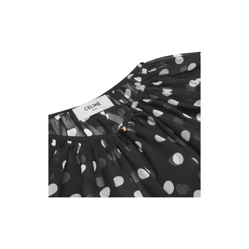 CELINE Folk Dress In Silk Georgette-2