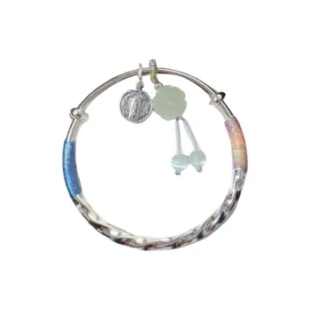 Stone Edge Poly 999 Fine Silver Sterling Silver Bracelets Women's