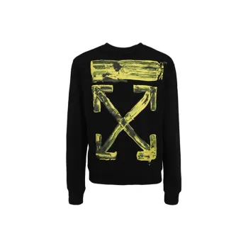 OFF WHITE Acrylic Arrows Slim Crew Sweatshirt Men's Black