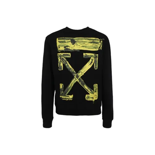 OFF WHITE Acrylic Arrows Slim Crew Sweatshirt Men's Black