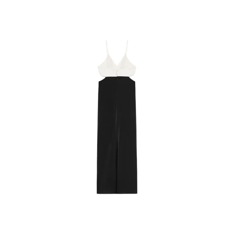 ZARA Slip Dress Women's White/Black-1