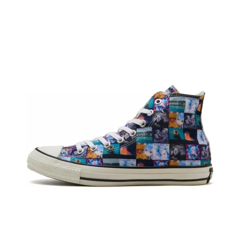 Hoshimachi Suisei x Converse All Star Anti Slip Wear Resistant High Top Canvas Shoes Unisex Black Blue-0