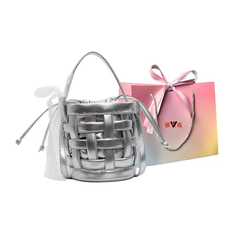 Yalu PU Shoulder Bag, Crossbody Bag, Handbag Regular Women's Black/Ecru/Blue/Silver/Pink-21