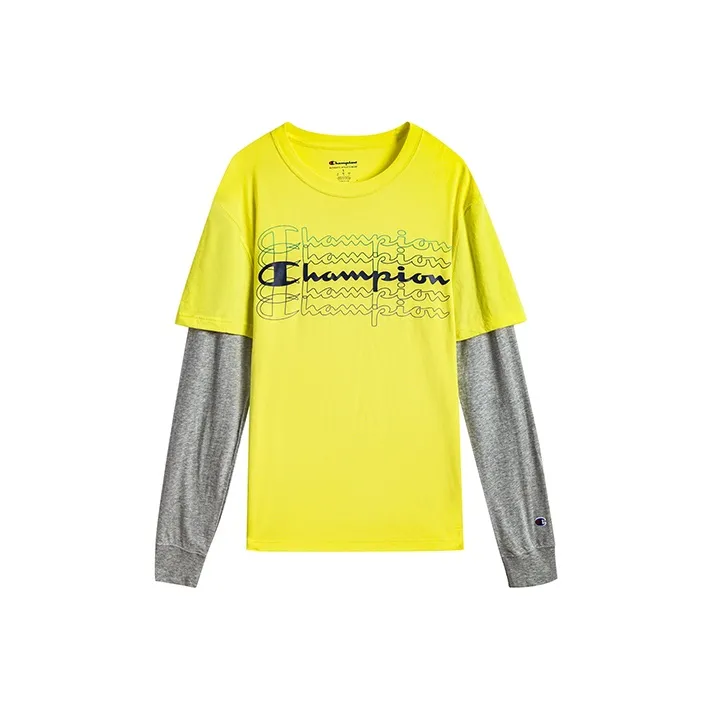 Champion T Shirt US Version Unisex Yellow-0