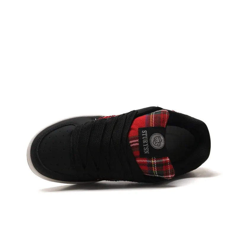 STUR YSN Wear resistant And Lightweight Low Top Skateboard Shoes Unisex Black Multicolor-5