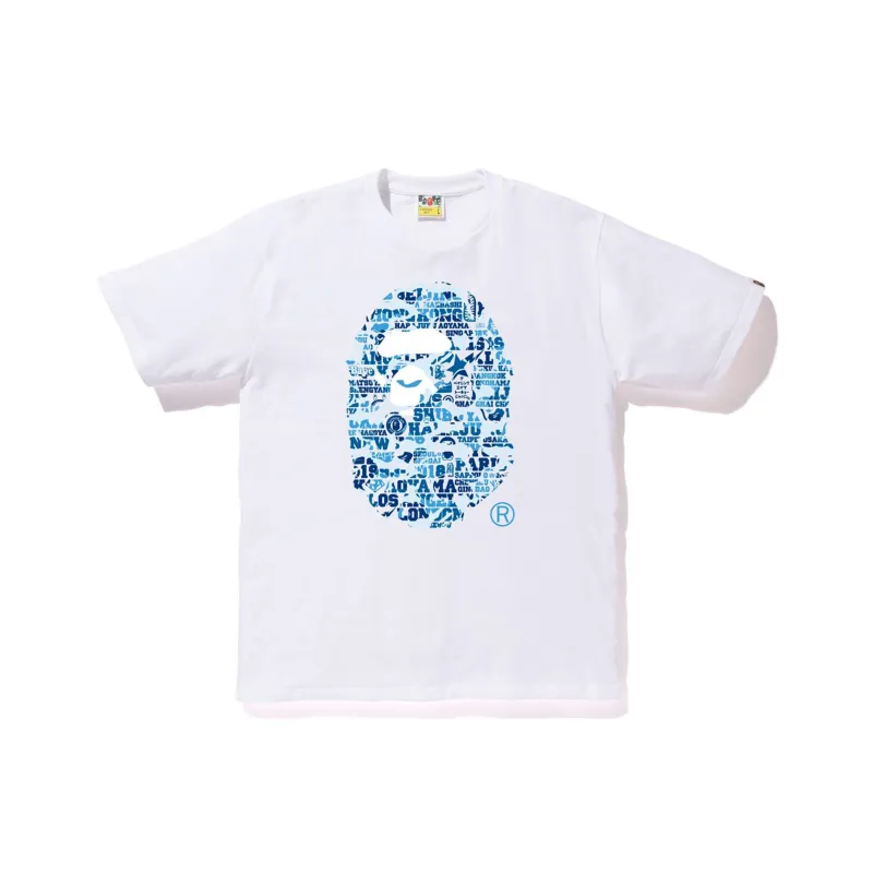 A BATHING APE Xxv Cities Camo Ape Head Tee-0