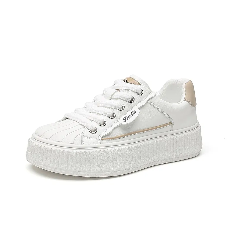 DUSTO Coverage Thermal Slip Resistant Low Top Skateboard Shoes Women's White Skin Tone-0