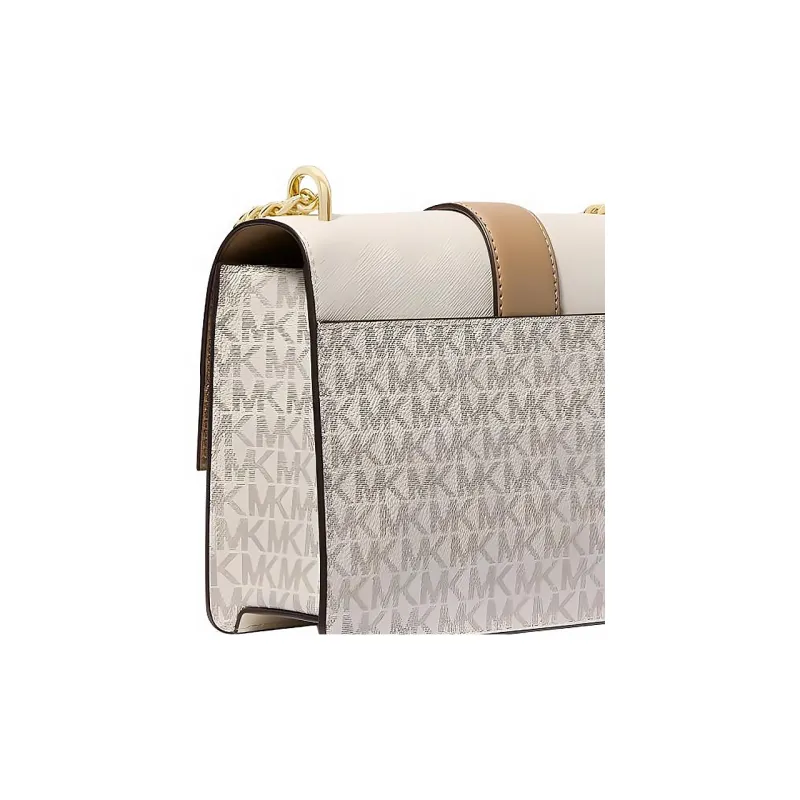 MICHAEL KORS Cow Leather Shoulder Bag, Crossbody Bag Small Size Women's Vanilla White-3