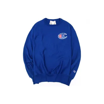 Champion Crew Neck Loose Fit Regular Sweatshirt US Version Unisex Blue