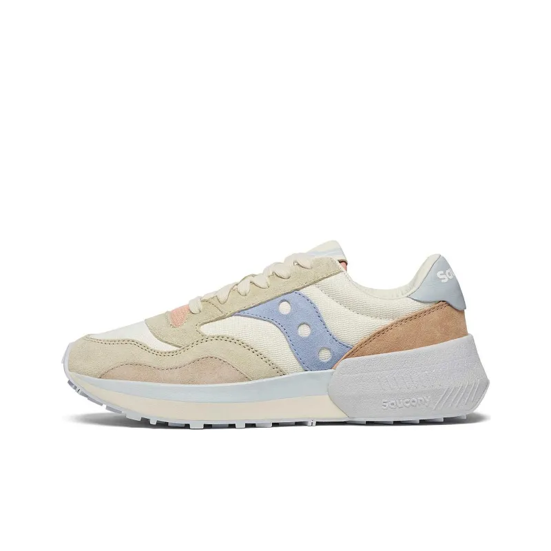 Saucony Jazz Anti Slip Wear Resistant Low Top Casual Running Shoes Women's Beige-0