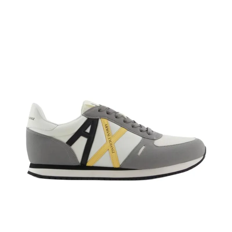 ARMANI EXCHANGEAE Low Top Casual Shoes Men's White Gray-1