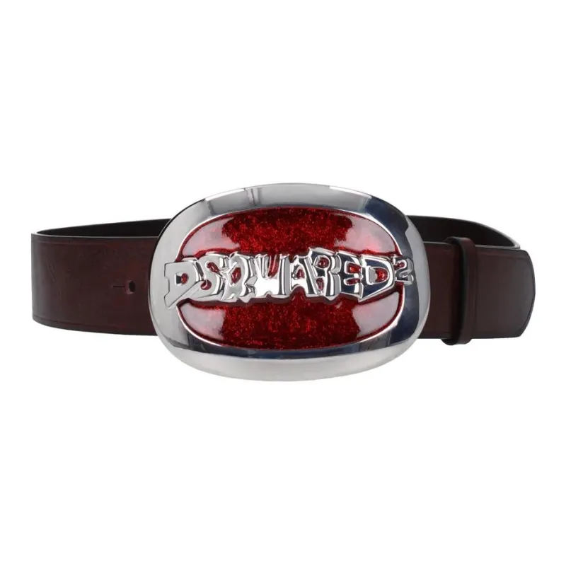 DSQUARED 2 Calfskin Leather Belts Women's Umber 4cm-3