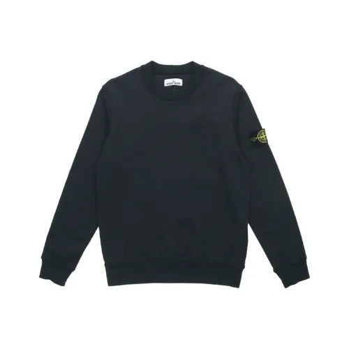 STONE ISLAND Garment Dyed Crew Sweat Navy Blue