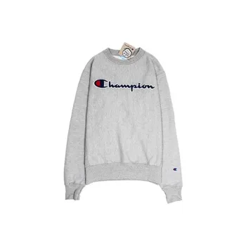 Champion Crew Neck Regular Sweatshirt US Version Unisex Light Gray