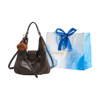 ROUNDOT PU Shoulder Bag Regular Women's Coffee/Brown/Black