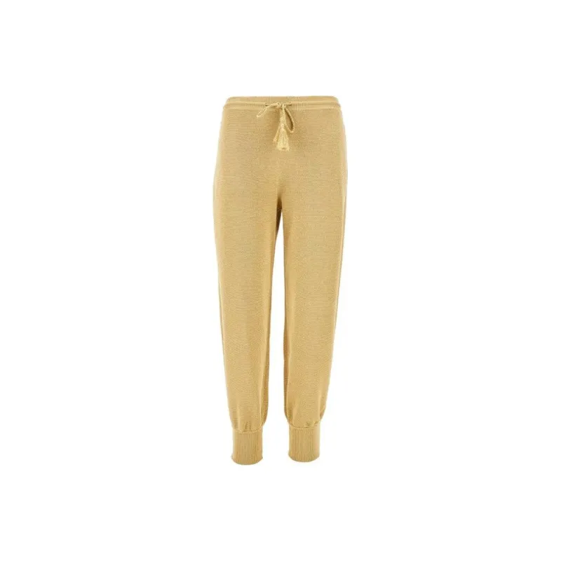 Valentino SS25 Knitted Sweatpants Unisex Tawny-0