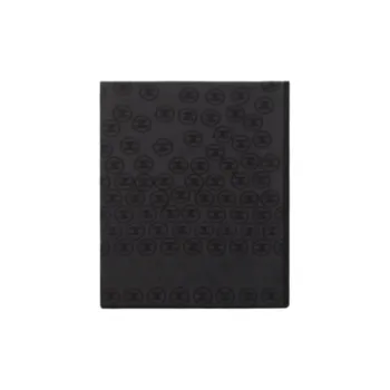 CHANEL Cotton Fabric Knit Scarves Unisex Black