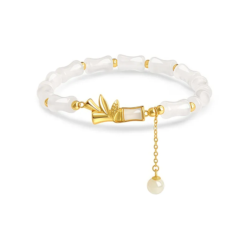Di Su Xing Hetian Jade Bracelets White Jade Women's-0