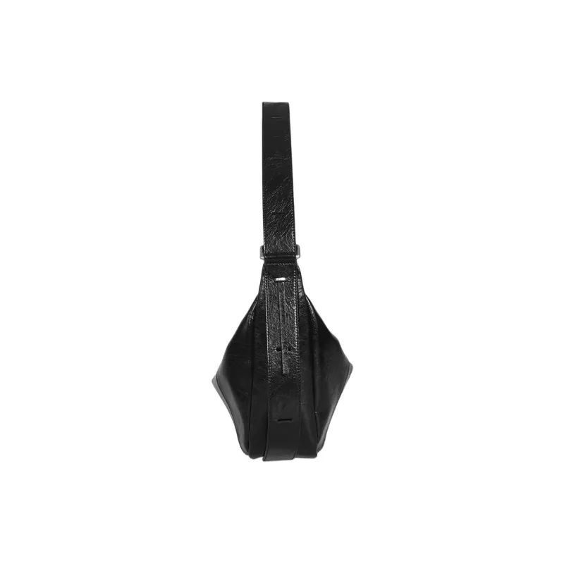Kikawa Card Synthetic Leather Crossbody Bag, Shoulder Bag Medium Size Women's Black-4