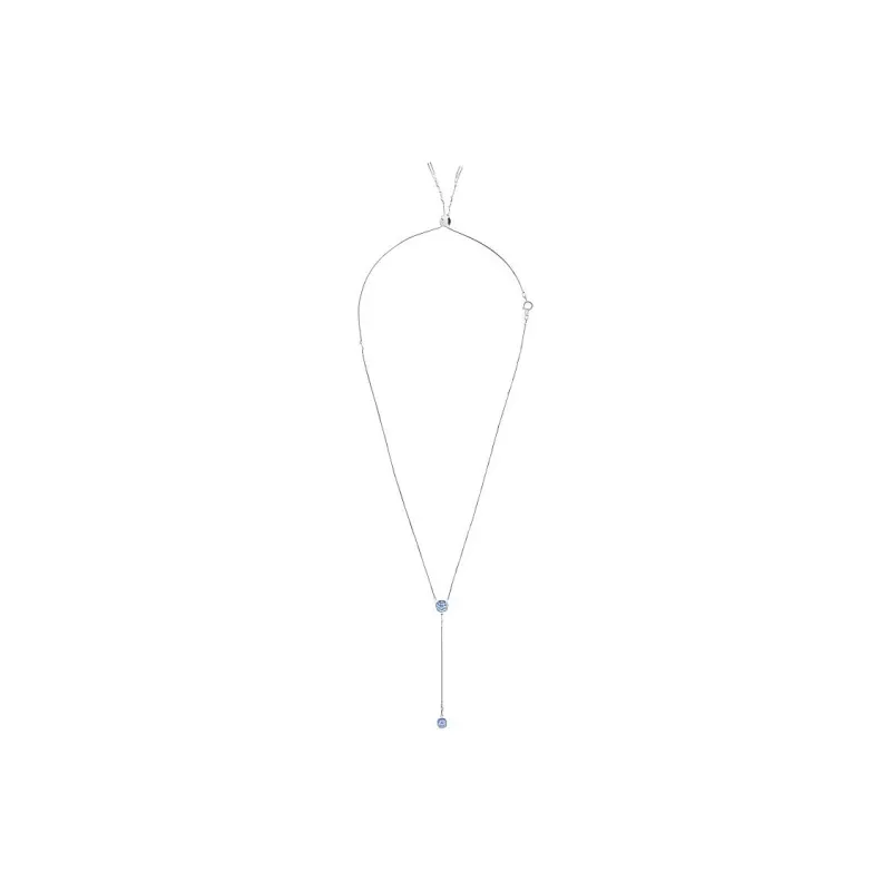 Swarovski Rhodium Plated, Crystal Necklaces Unisex Silver-1