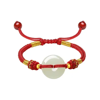 ZHOU LIU FU Hetian Jade Bracelets Green Jade Kids'