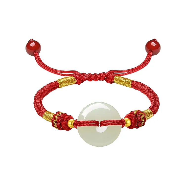 ZHOU LIU FU Hetian Jade Bracelets Green Jade Kids'-0
