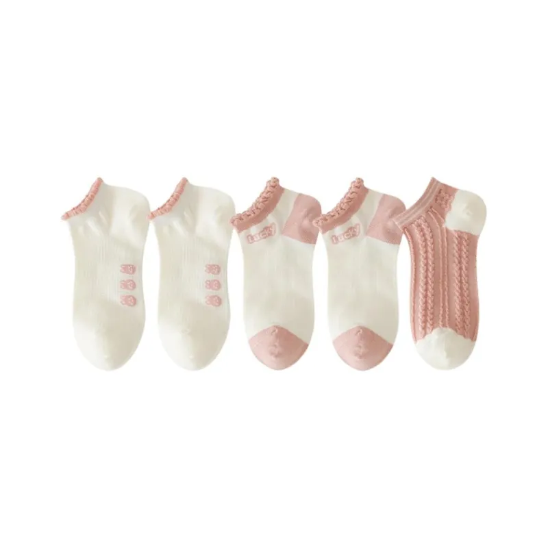 Cotton Gene Ankle Socks Women's 5 Pack-12
