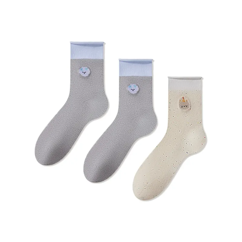 JIAZINI Mid Calf Socks Women's 3 Pack-10