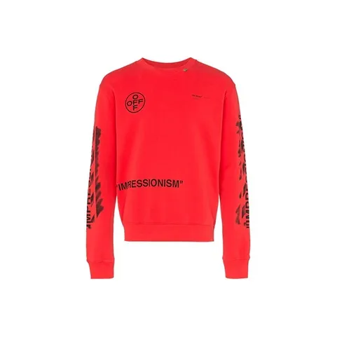 OFF WHITE Impressionism' Diag Stencil Sweatshirt-0