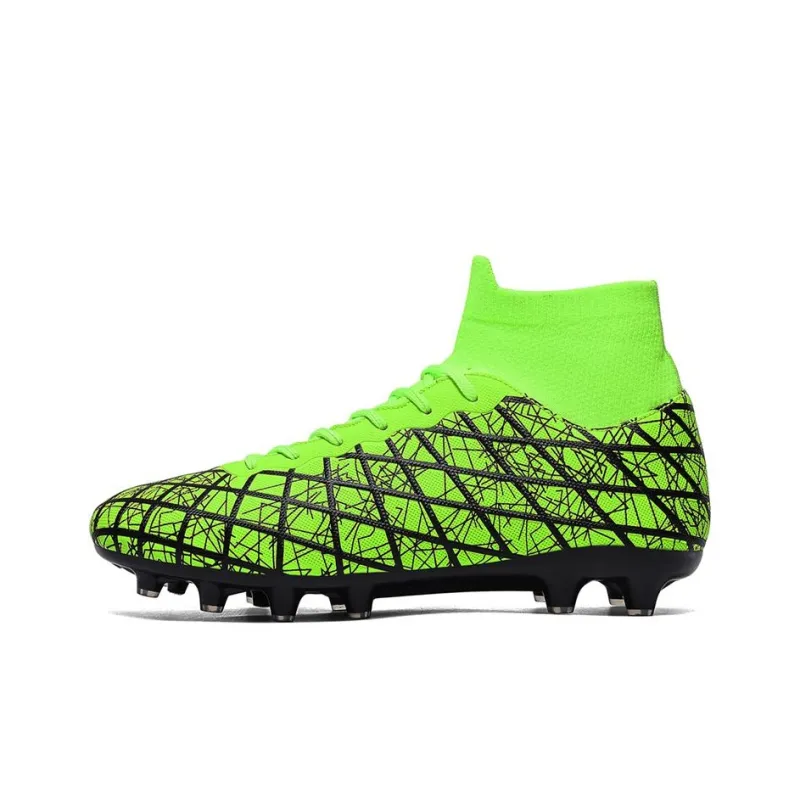 BIANSULONG FG Rubber Long Studs TF Rubber Broken Studs Cushioned Slip Resistant Abrasion Resistant Soccer Shoes Unisex-25