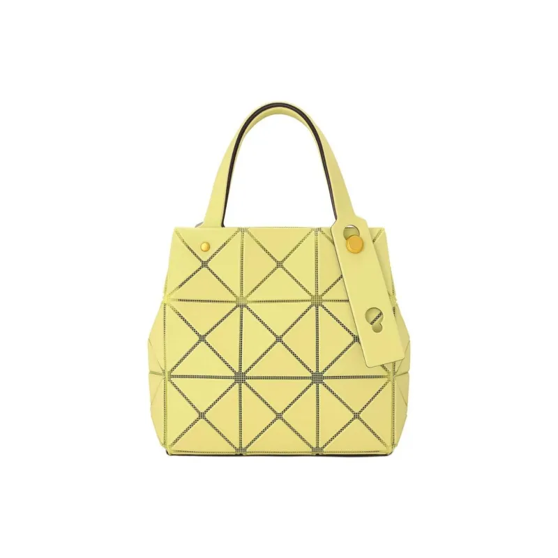ISSEY MIYAKE CARAT Polyvinyl Chloride Resin Diamond Handbag Mini Women's Yellow-4
