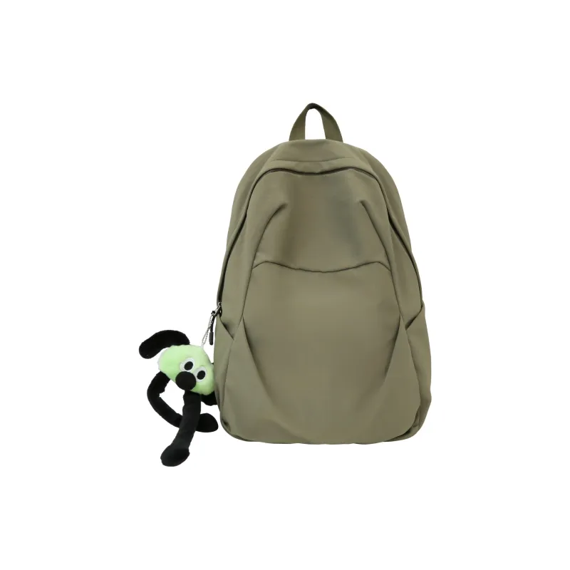 URBAN FOREST Nylon Backpack Unisex White/Gray/Black/Khaki/Green-16