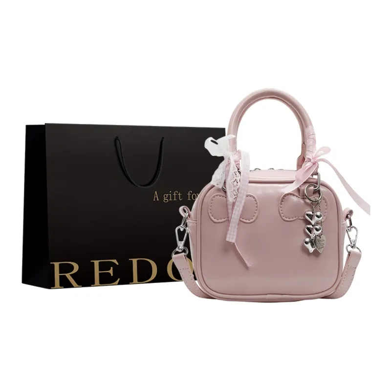 REDOO PU Handbag Women's Ecru/Black/Red/Blue/Pink-16