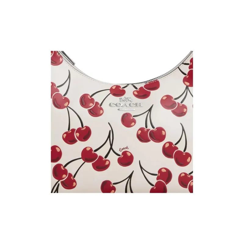 COACH Teri Cow Leather Pochette, Shoulder Bag Regular Women's White & Russet-3