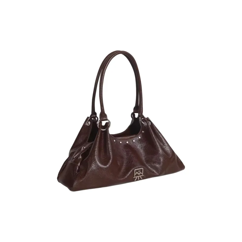 Kikawa Card Synthetic Leather Shoulder Bag Medium Size Women's Burgundy-2