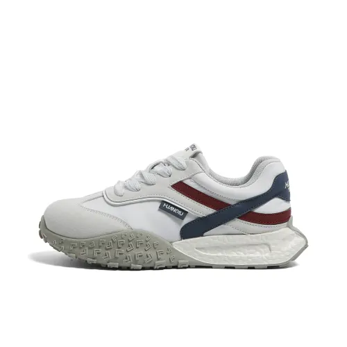 HUANQIU Anti Slip And Wear Resistant Height Increasing Low Top Casual Shoes Women's Gray Red