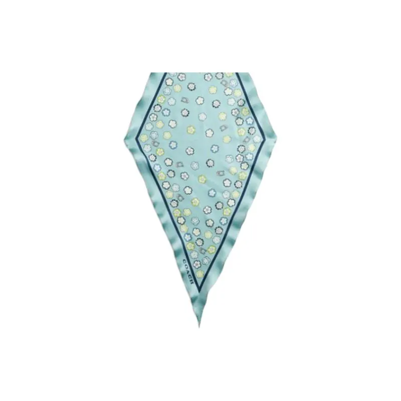 COACH Silk, Silk, Diamond Silk Scarves Women's Green-1