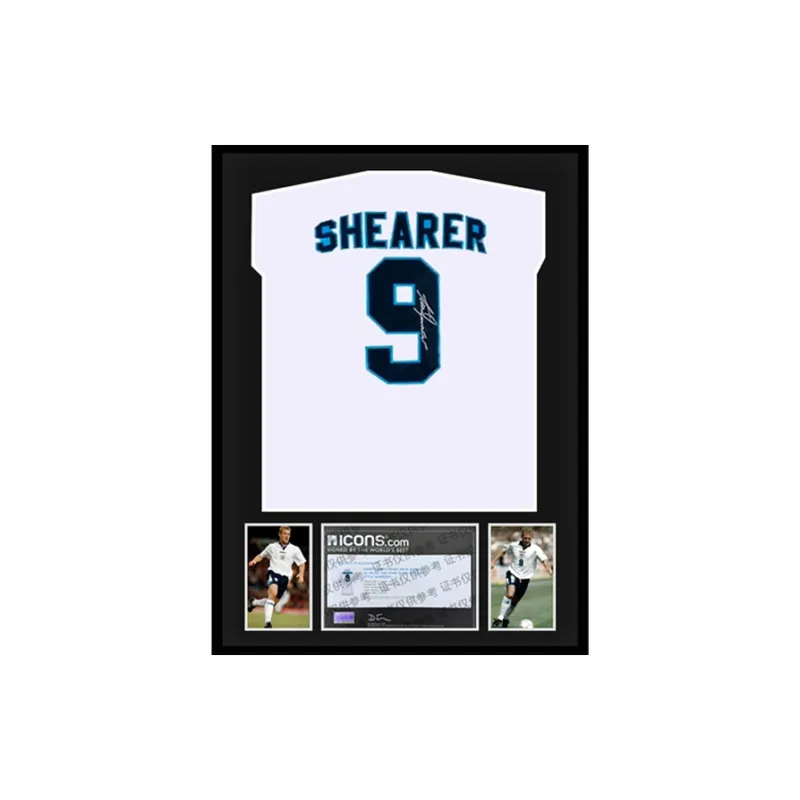Three For England Team Jersey Icon Certificate Framed Frame Size Approximately 65x85cm Unisex-0