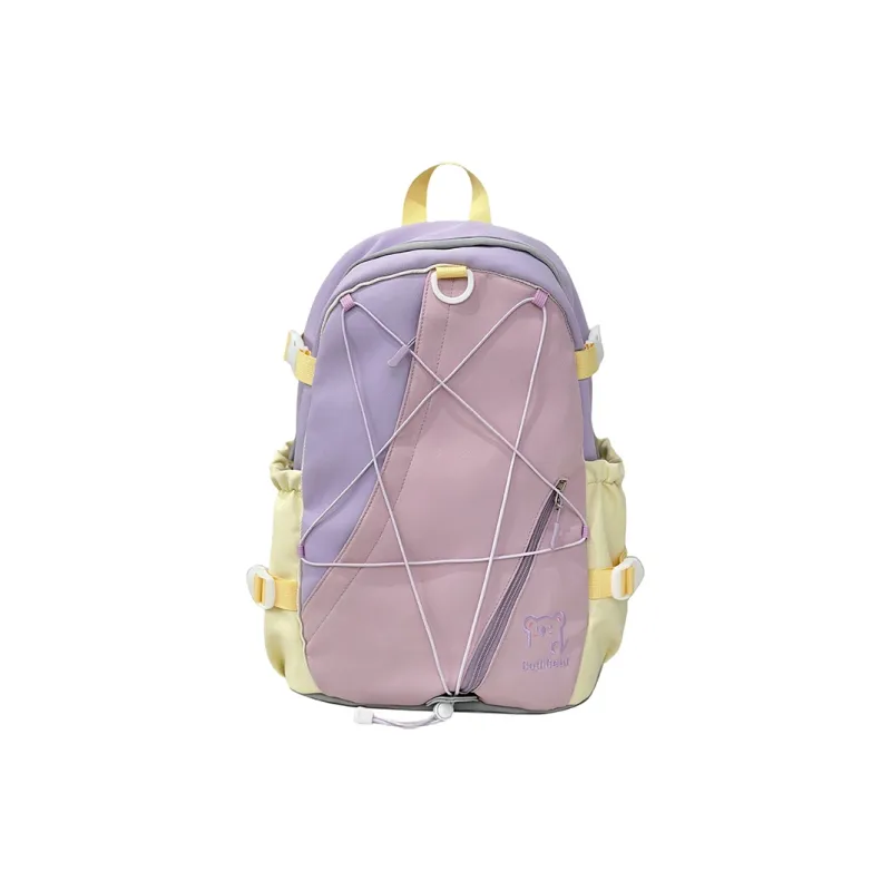 KAMLUI Nylon Backpack Unisex Red/Purple & Yellow/Blue & Yellow/Black & Yellow/Blue & White-7
