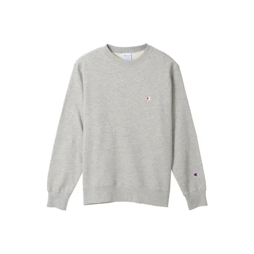 Champion Sweatshirt Japan Version Unisex Light Gray