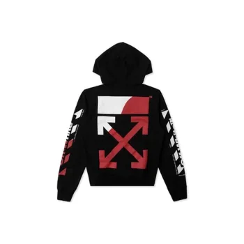 OFF WHITE Diagonal Split Logo Hoodie